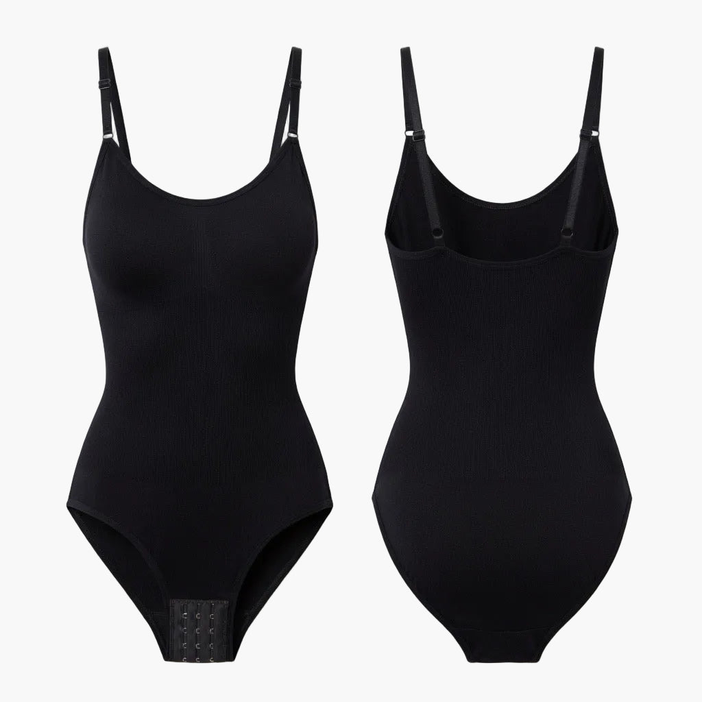 Body Silken™ Contour décolleté en V avec compression zonée, par silkenshape, ajusté pour modeler la silhouette.
