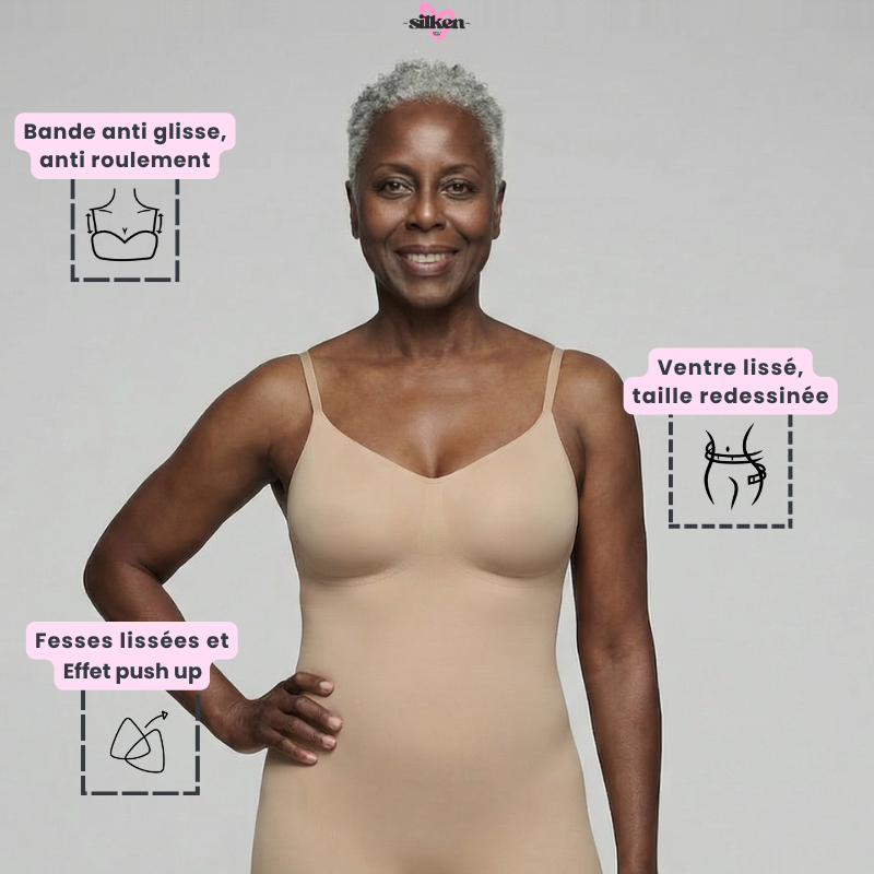 Shorts pour le corps Silken™ Second Skin de SILKEN SHAPE, invisibles et anti-frottement, en tissu léger et confortable.